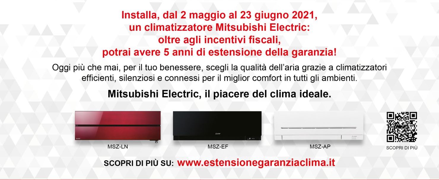 Mitsubishi Electric ADV 5 anni garanzia 2021 2